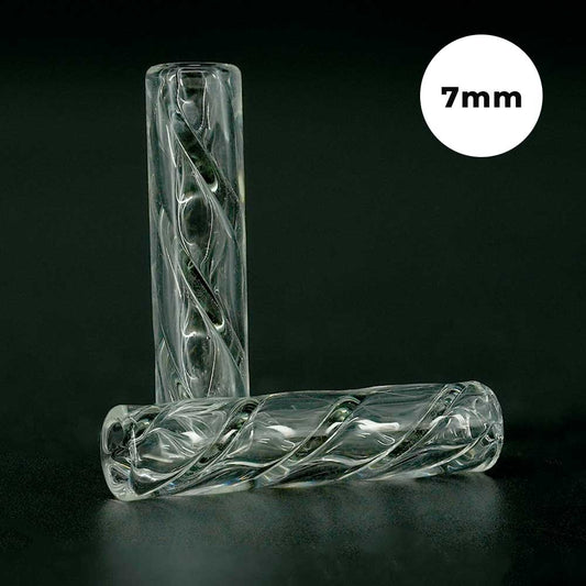 STYCKY Glasfilter Eon Ø 7 mm 30 mm Länge Glasfilter für Joints aus klarem Glas mit fließendem Design