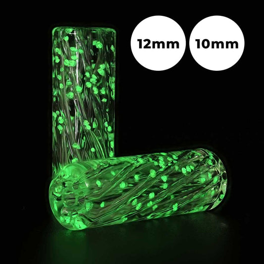STYCKY Glasfilter Ø 10 mm oder  Ø 12 mm Geisterstunde aus Glas für Joints in leuchtend grüner Optik