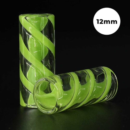 STYCKY Glasfilter Ø 12 mm Marble Roll aus Glas für Joints in grüner Optik