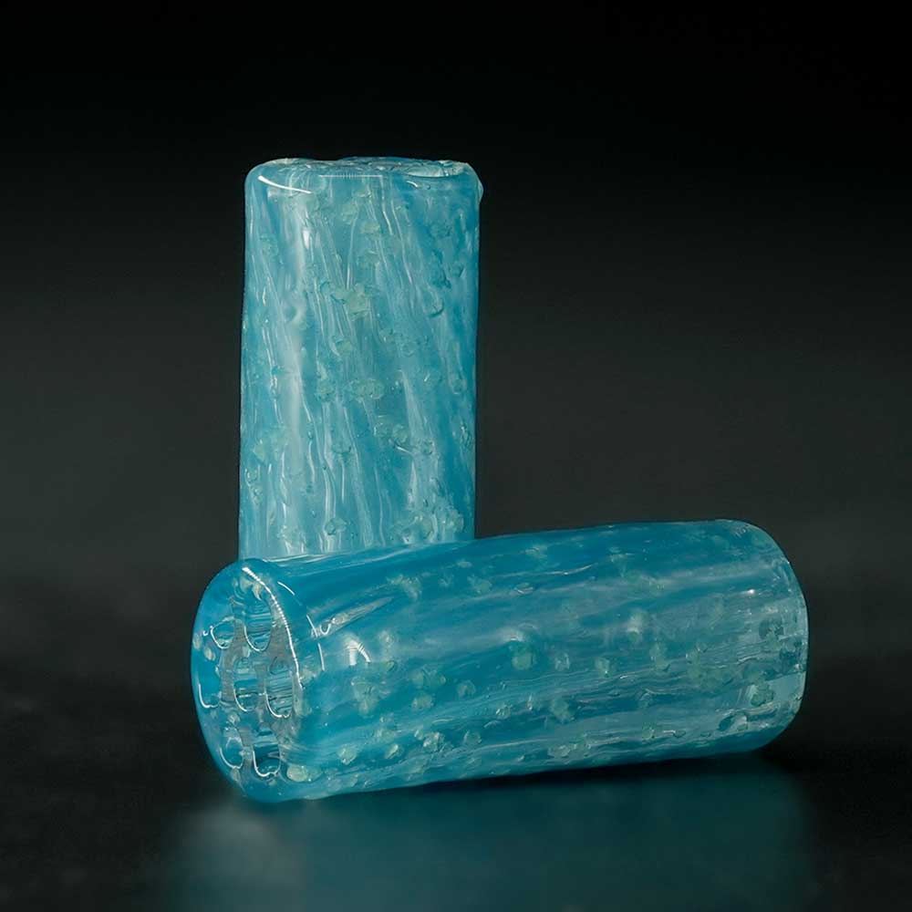 STYCKY Glasfilter Nightreef Ø 12 mm 30 mm blauer Glasfilter mit leuchtenden Einschlüssen Glasfilter für Joints