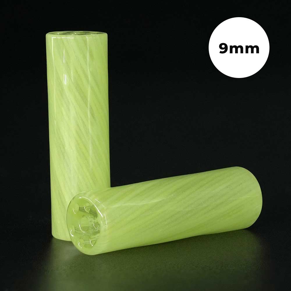 STYCKY Glasfilter Ø 9 mm Nuclear aus Glas für Joints in hellgrüner Optik