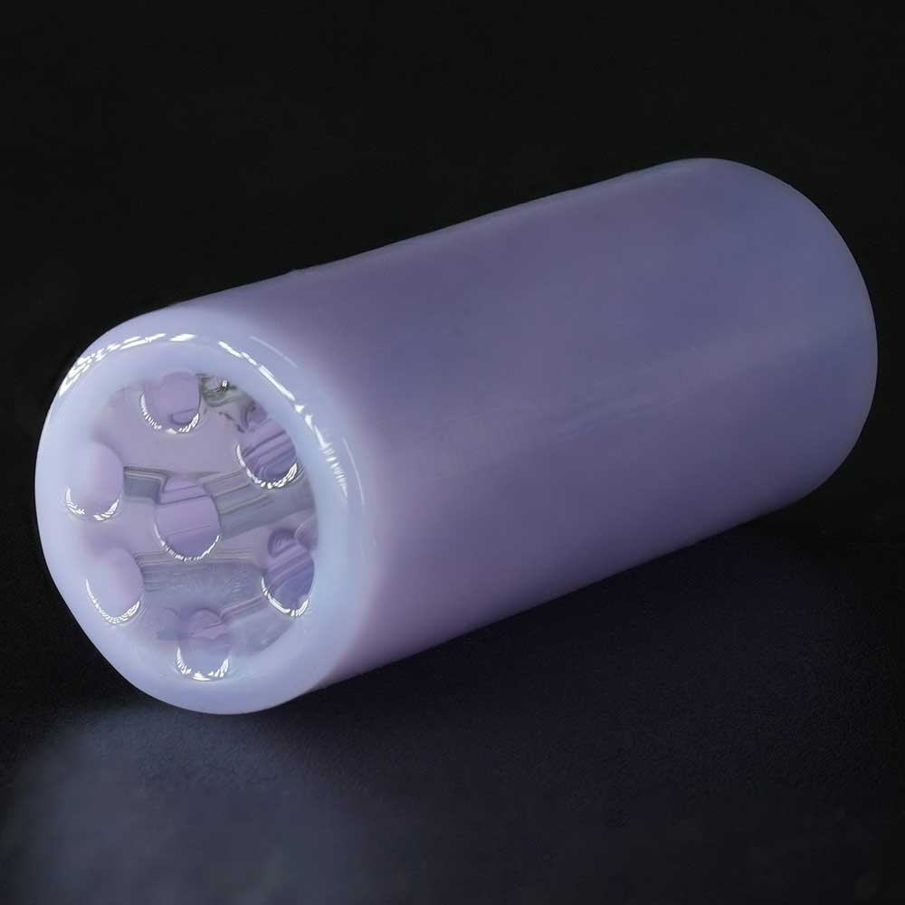 STYCKY Glasfilter Lavender Milk Ø 12 mm – Detailansicht der Glasoberfläche