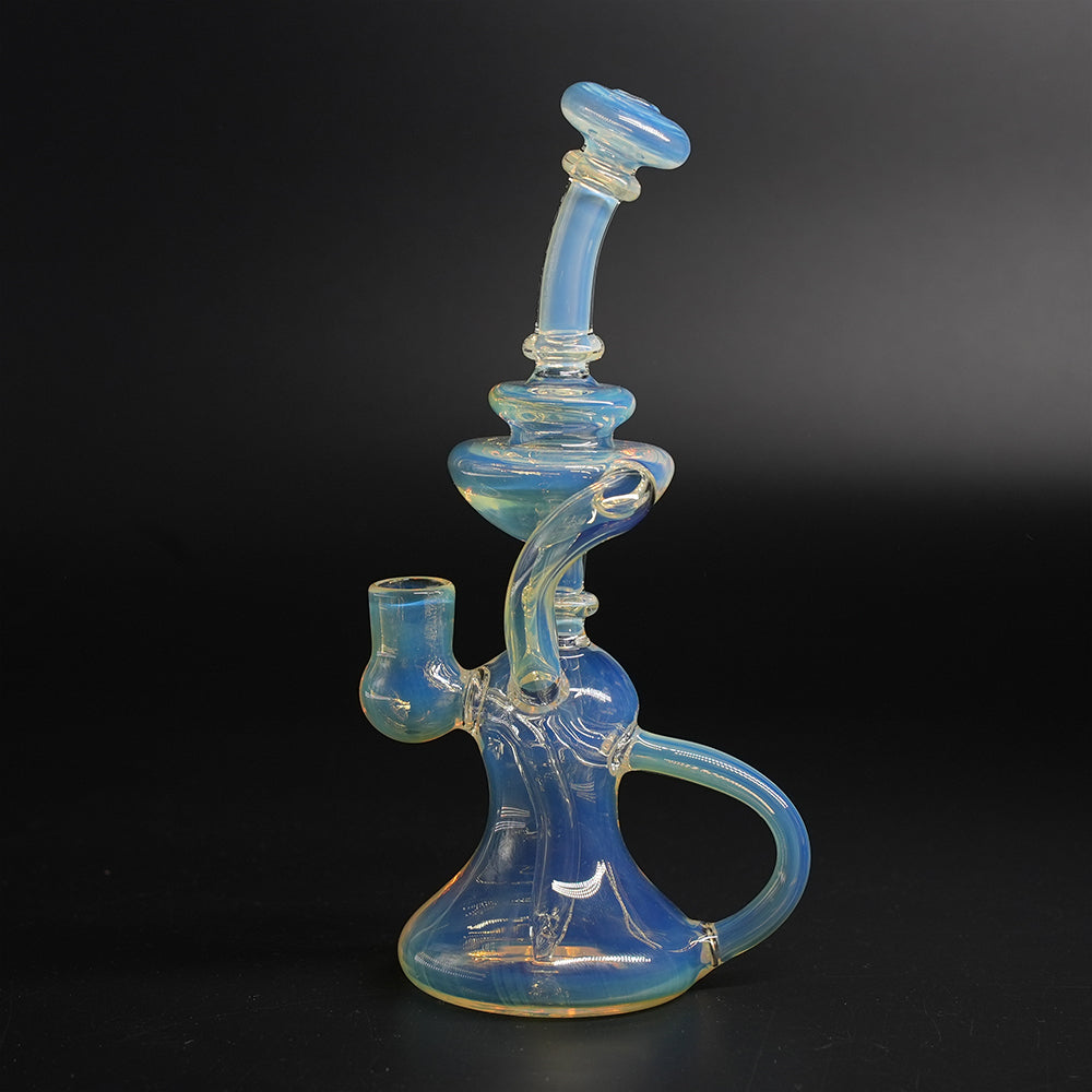 Dab Rig Flux Recycler aus Silver-Fumed-Glas mit 14-mm-Schliff