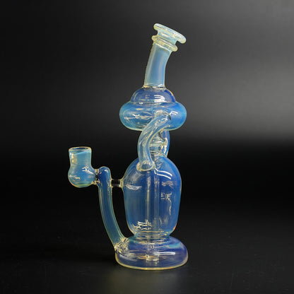 Dab Rig Luma Recycler aus Silver-Fumed-Glas mit 14-mm-Schliff