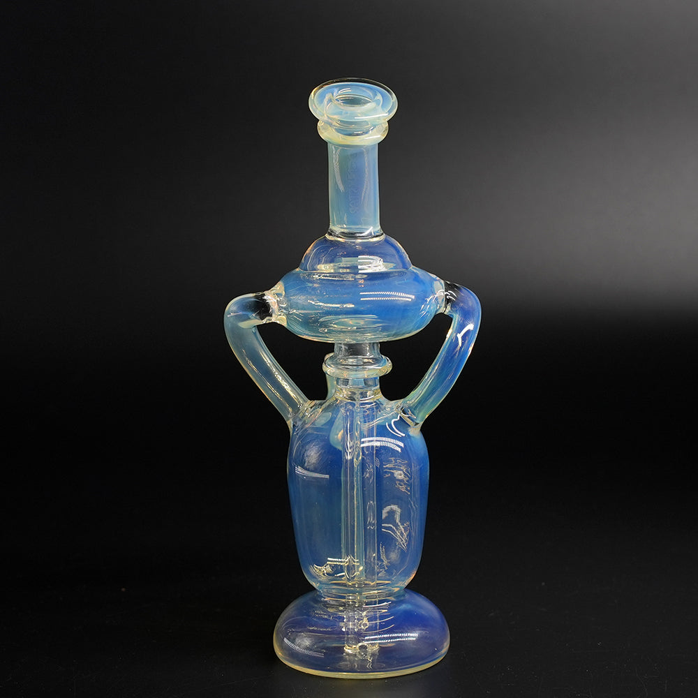Rückansicht der Luma Recycler Dab Rig mit 14-mm-Anschluss