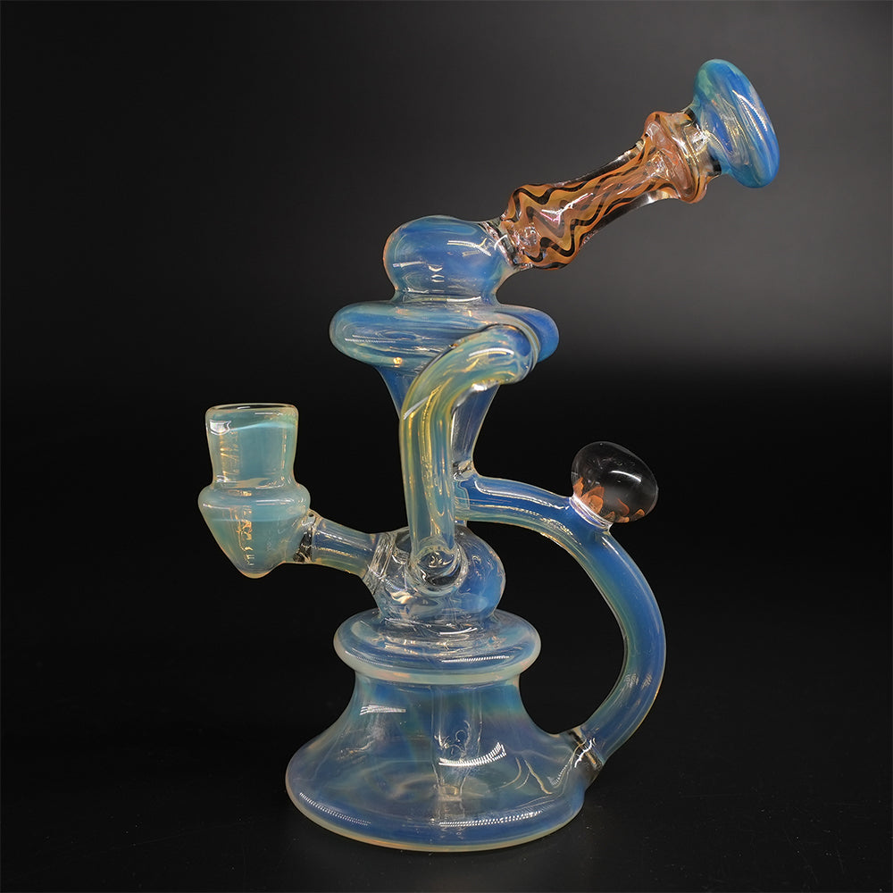 Dab Rig Nova Orb Recycler aus Silver-Fumed-Glas mit 14-mm-Schliff