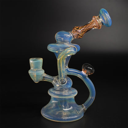 Dab Rig Nova Orb Recycler aus Silver-Fumed-Glas mit 14-mm-Schliff