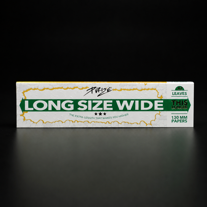 PURIZE ungebleichte Long Size Wide Papers mit extra Länge und Breite