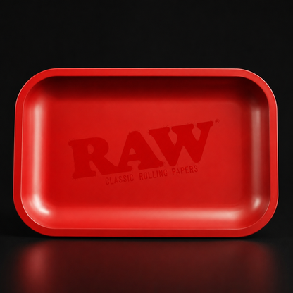 Rotes RAW Metal Tray Small mit klassischem RAW Logo