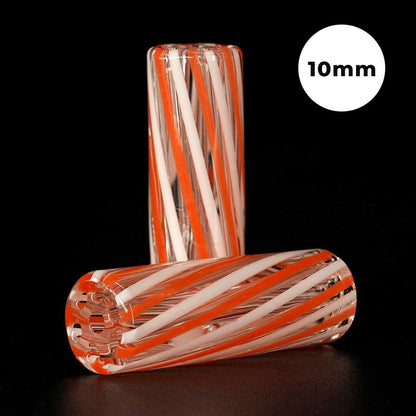 STYCKY Glasfilter Ø 10 mm Creamsicle aus Glas für Joints in orange-weißer Optik
