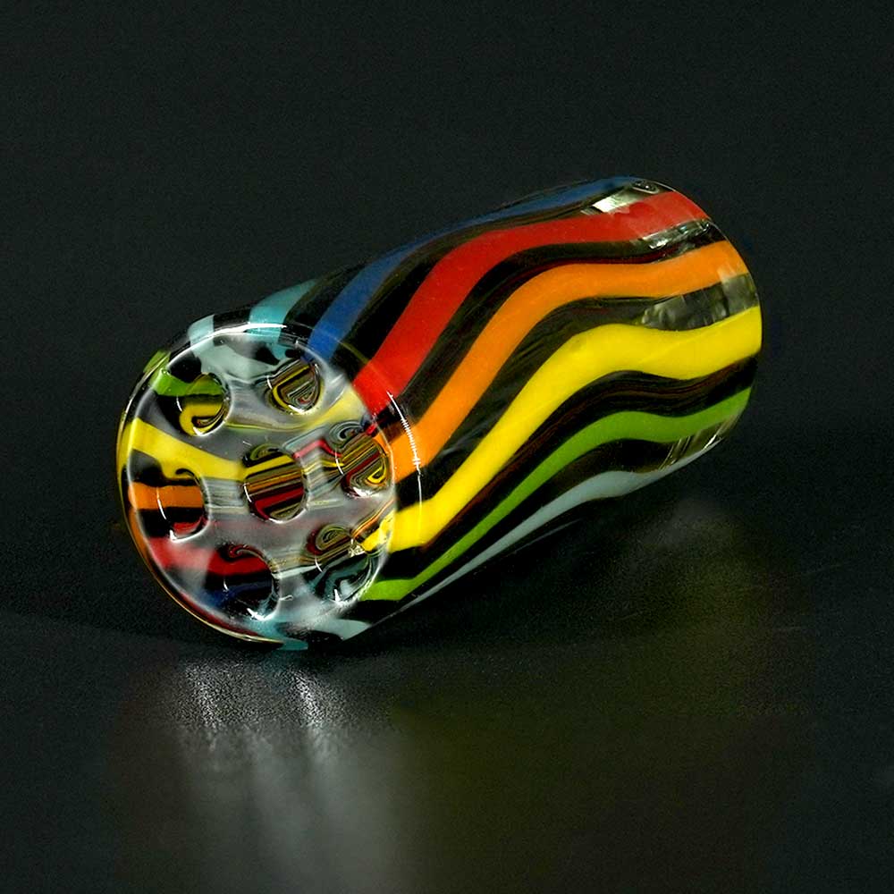 STYCKY Glasfilter Dark Flow Ø 12 mm – Detailansicht der Glasoberfläche