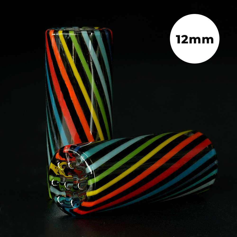 TYCKY Glasfilter Ø 12 mm Dark Prism aus Glas für Joints mit mehrfarbiger Optik