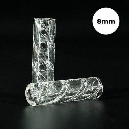 STYCKY Glasfilter Specter Ø 8 mm Glasfilter für Joints aus klarem Glas mit Spiraldesign